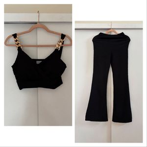 Chic Black Two-Piece Set