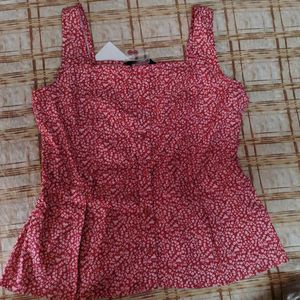 Red Floral Tank Top