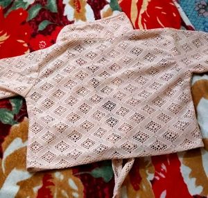 Vintage Crochet Tie-Front Top
