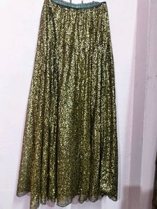 Sparkly Gold Sequin Maxi Skirt