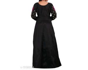 Anarkali Gown Embroidered Semi stitched