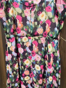 Pink Floral Maxi Dress
