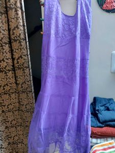 Brass Net Kurti With Pant And Dupatta