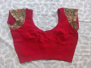 Beautiful Red Georgette Saree
