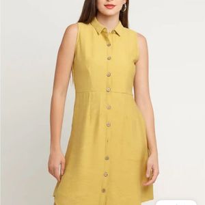 Mustard Sleeveless Dress