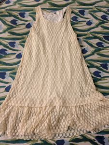 Cream Ruffled Dress