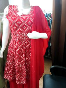 Party Wear Kurti Pant Dupatta Set