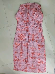 Poly cotton tie &amp; dye long kurti