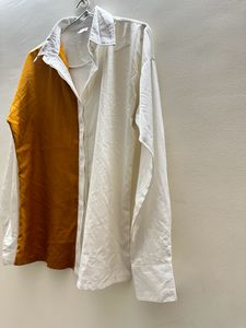 White And Mustard Shirt