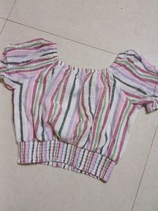 Striped Off-Shoulder Top