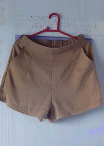 Brown Casual Shorts