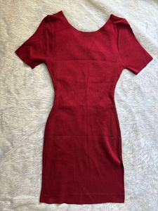 Chic Red Bodycon Mini Dress