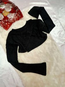 🌼Chic Black Cropped Bolero🌼