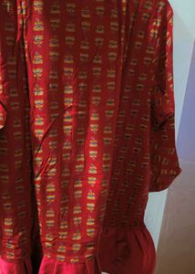 Maroon Floral Global Desi Top