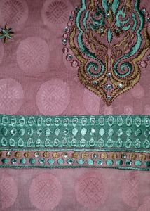 Unstitched Kurta With Pure Chiffon Dupatta