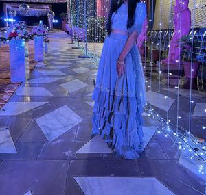 Heavy Sequins Boutique Croptop And Skirt Dupatta
