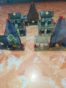 Handmade Glass Miniature Buildings