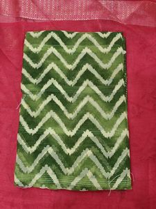 Mango Green Chevron Saree