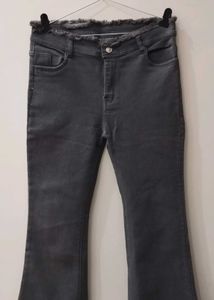 Grey Bootcut Denim Jeans