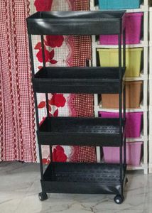 Rolling Storage Cart - Black