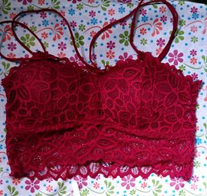 Burgundy Lace Bralette