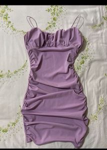 Lilac Bodycon Mini Dress