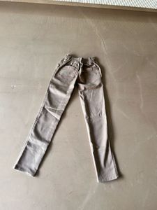 Boys Beige Elastic Waist Casual Chino Pants
