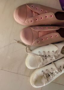 Pastel and white Sneakers - Cute &amp; Casual