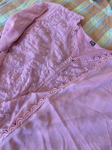 Pink Chikankari Kurta Set