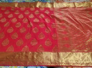 Chilli Red Bridal Kanchipuram Silk Saree