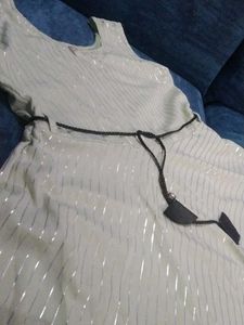 Light Green Dress with Black Belt