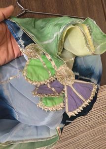 Dupatta leheriya with Gota border