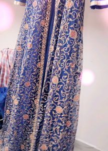 Embroidered Blue Cardigan