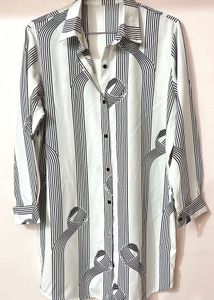 Striped Button-Down Top