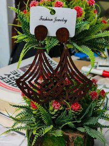 Wooden Dangle Earrings