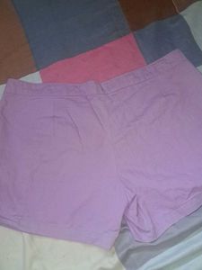 Chic Lavender Casual Shorts for Women