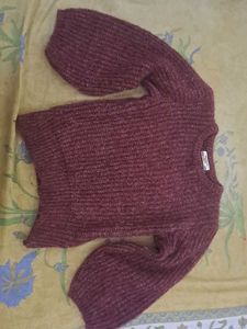 Burgundy Knit Sweater