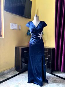 Elegant Blue Maxi Dress