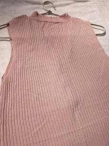 Baby Pink V Neck Top