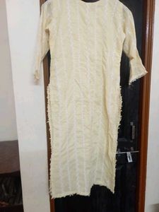 Yellow White Dress