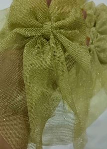 Golden Hair Bow🎀( Pack Of 2)