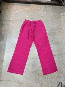 linen hot pink baddie trouser