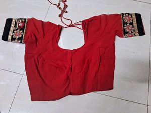 Red Saree with Blouse