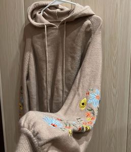 Floral Embroidered Hoodie