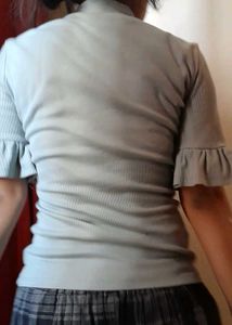 Korean Green Business Casual SHEIN Top