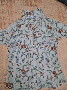 Floral Print Button Down Shirt