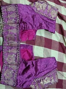Purple Embroidered Blouse