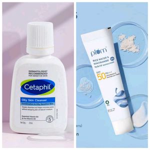 Reserved Plum Mini Sunscreen & Cetaphil Cleaner