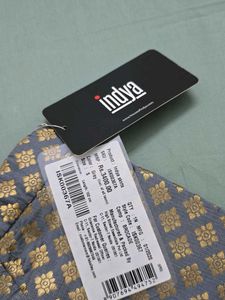 INDYA Grey Banarasi Maxi Skirt