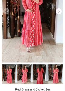 Red Dress And Jacket Set- Label DC